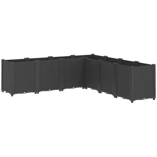 vidaXL Pflanzkübel 160 x 160 x 53 cm Schwarz