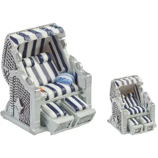 HobbyFun Strandkorb Blau/Weiss