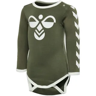 hummel hmlFLIPPER langarm Baby-Body olive night 56