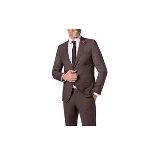 CG Herren Sakko rot Schurwoll-Stretch meliert Slim Fit, rot, NOS