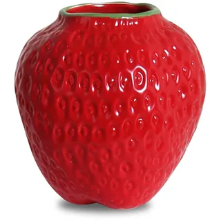 Kleine Keramikvase In Form Einer Erdbeere, Hübsche Dekovase, Perfekt Für Blumenarrangements, Einzigartiges Design.