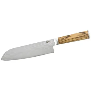 CJH Santokumesser CJH Santoku-Messer, 67-Lagen Damast, Olivenholz