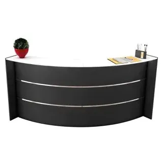 Kerkmann Empfangstheke BARI gebogen, anthrazit, weiß 257,5 x 122,5 x 112,0 cm