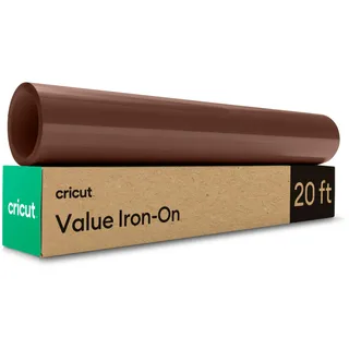 Cricut Plotterfolie Textil im Vorteilspack | 30,5 cm x 6,1 m | Textil-Flexfolie für Plotter (Iron-On) für alle Cricut Schneidemaschinen | Braun