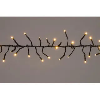 Cluster Lichterkette außen 2,5m Weihnachtsbaum warmweiß 192 LEDs Dimmer Timer