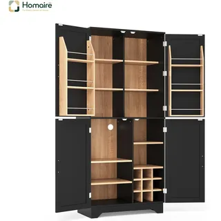 Sideboard Aus Mdf Zur Wandmontage Schwarz 80 X 40 X 180 Cm Homaire
