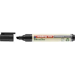 Edding, Marker, 29 Ecoline Whiteboardmarker - schwarz - 10 Whiteboard Stifte - Keilspitze 1-5 mm - Boardmarke (Schwarz, 1, 5 mm)