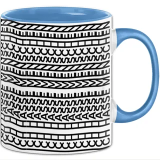 Ich Hasse Menschen Tasse Lustiges Geschenk Allover-Print Quer Lesen (Blau)