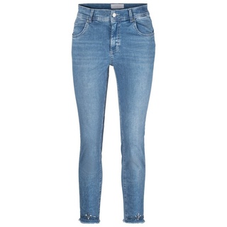 ANGELS 7/8-Jeans ORNELLA FRINGE SEQUIN mit Stickerei und Paillettenverzierungen am Beinabschluß blau