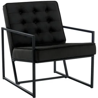 deluke Lounger Sessel NAMUR Samt 63 x 83 x 79,5 cm Schwarz
