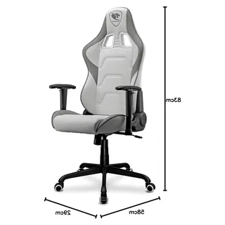 Gaming-Stuhl Armor Elite, Stahlrahmen, atmungsaktives PVC-Leder, 160°-Liegesystem, 120 kg Tragkraft, 2D-verstellbare Armlehne, 5-Sterne-Basis, weiß - Weiß