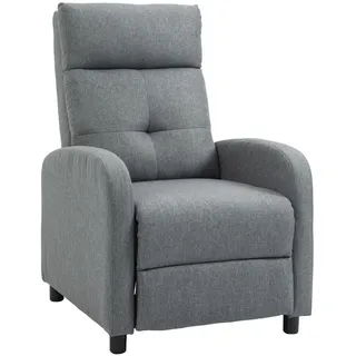 Homcom Relaxsessel Fernsehsessel mit Liegefunktion Leinenoptik 67 x 98 x 87 cm Grau