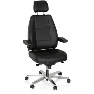 HJH Office 24 HOURS Leder Schwarz
