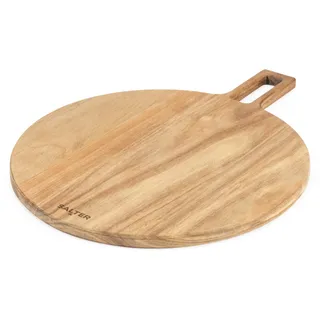 SALTER BW13692EU7 Toronto Pizza-brett – Pizzaschaufel aus Holz, Wurst-/Weidebrett, FSC-zertifiziertes® Akazienholz, rundes Pizzapaddel mit Serviergriff, Aufhängebügel zur einfachen Aufbewahrung
