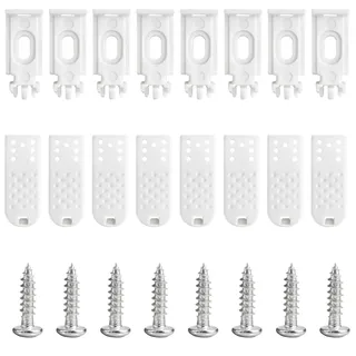 16-TLG Plissee Ersatzteile Set – Universal Reparaturset für Faltrollos – Klebeplatten & Plissee Halterung – Robuste Plissee Klemmen & Klemmträger Zubehör