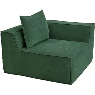 Mendler Loungesessel Stoff 63 x 97 x 97 cm Grün mit Kissen