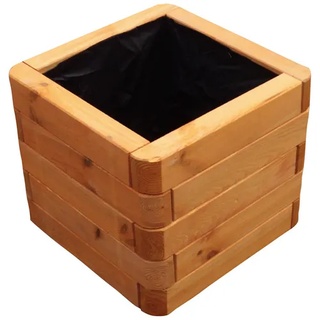 Mr. GARDENER Blumenkasten, BxH: 40 x 35 cm, pinienfarben, Holz - beige