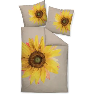 JANINE modern art floral Gelb 155 x 220 cm + 80 x 80 cm
