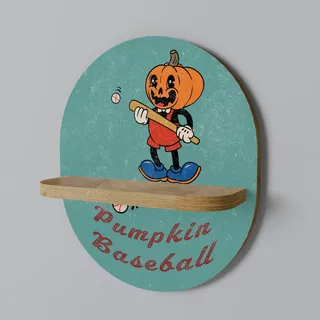 Ovales Regal „PUMPKIN BASEBALL“