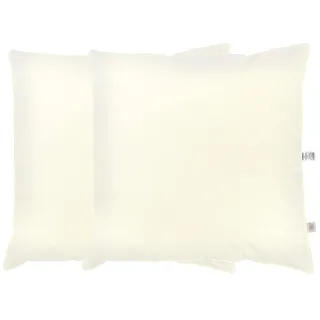 beties „PublikPrall“ 2er Set Polsterkissen ca. 80x80 cm echte Federn perfekt als Rückenlehne Sitzkissen oder Bodenkissen Farbe Creme