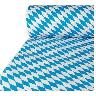 Papstar Tischdecke Papiertischtuch Damastprägung 100 x 500 cm Blau