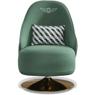 Xlmoebel Drehsessel Design Lounge Sofa aus Leder für Luxus-Relax und TV Genuss (1-St., Lounge Sessel), Made in Europa grün
