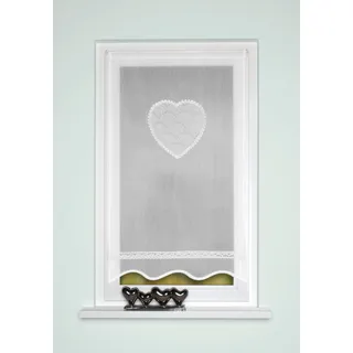 HOME WOHNIDEEN Corazon Stangendurchzug 90 x 180 cm Weiß 1 St