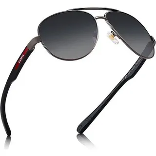 Pilotenbrille Sonnenbrille Herren polarisiert UV400 Sportbrille