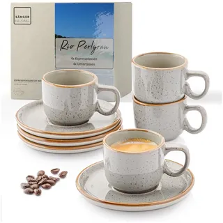sänger Rio Perlgrau Espressotassen Set 8-tlg. grau