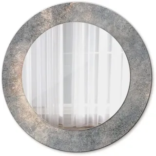 Tulup Das Badezimmer Ø 50 cm Bedruckter Spiegel Wandspiegel Rund Print Spiegel Für - Vintage Beton