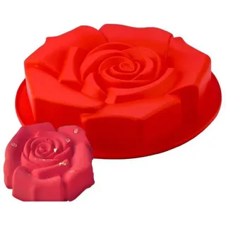 LuxusKollektion Silikonform Silikon Backform Rosenform Blume Kuchenform 2