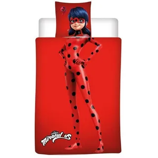 Miraculous - Ladybug Bettwäsche -Set 140x200 cm – Bettbezug und Kissenbezug aus Microfaser