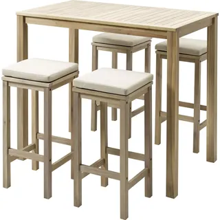 iWerk Hochtisch Set 7-tlg. Braun