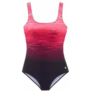LASCANA Badeanzug mit Batikprint und Shaping-Effekt Rot 38 Cup C