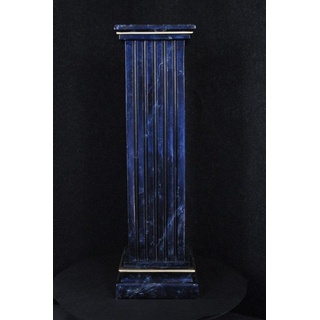 JVmoebel Skulptur, Medusa Säule Römische Säulen Marmor Skulptur Figur Deko Dekoration blau