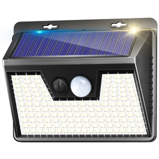 nipify Solarlampen für Außen mit Bewegungsmelder, 140 LED 3 Modi 180° LED Solar Aussenleuchte mit Bewegungsmelder Aussen, IP65 Wasserdichte Solar Lampe Outdoor für Wandleuchten Garten