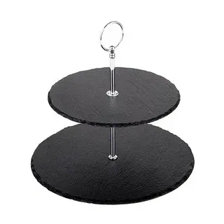 APS Etagere schwarz, silber Höhe: 24,0 cm, 1 St.