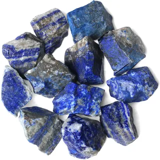 QINJIEJIE Lapislazuli Rohsteine Premium Kristalle Edelsteine Lapislazuli Stein Heilsteine Natursteine 100% Raw Kristall Steine (200g)