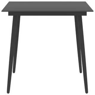 vidaXL Garten-Esstisch 80 x 80 x 74 cm schwarz 313114