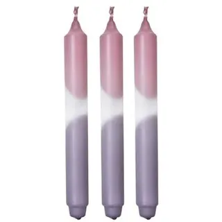 FINK Stabkerzen CANDLE 2-farbig getaucht Höhe 25cm, Ø 3cm 3 Stück