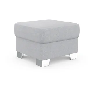 Hocker DOMO COLLECTION "Anzio", silber, B:59cm H:43cm T:59cm, Hocker, Hocker, wahlweise mit Federkern