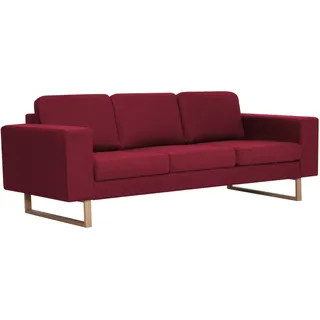 Helloshop26 - 3-Sitzer-Schlafsofa ausziehbares Gästebett Wohnzimmer-Tagesbett Klappbett für den Innenbereich 2-Sitzer bordeauxroter 02_0019009