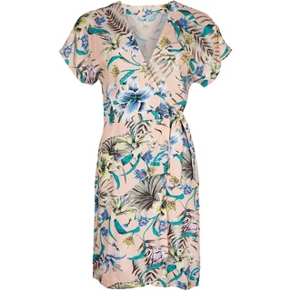O'NEILL Damen Wrap Dress Mix Match Lssiges Kleid, 32513 Tropical Nights, XL/XXL