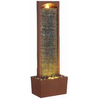 Teamson Home Wasserfallbrunnen Rotstein mit LED 84 cm