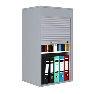 VCM my office Aktos L Rollladenschrank grau 1 Fachboden 50,0 x 40,0 x 93,0 cm