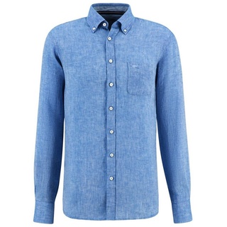 FYNCH-HATTON Langarmhemd Premium Linen, B.D., 1/1 blau|grau L