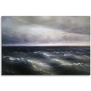 Ivan Aivazovsky, Das schwarze Meer 1881, Maler-Meisterwerk, Poster, Gemälde auf Leinwand, Wandkunst, Rollbild, Druck, Wohnzimmer, Wände, Dekoration, Häuser, 60 x 90 cm