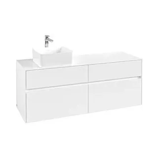 Waschbeckenunterschrank 140 x 55 cm White Matt