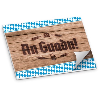 itenga Tischset Platzset Guadn Bayrisch aus Papier DEKO blau weiß Oktoberfest I DIN A3 50 Blatt I ideal als Gedeckunterlage bei bayrischen Anlässen, Geburtstagen oder Grillpartys