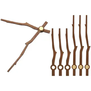 PATIKIL 4 Set Uhrzeiger für Wanduhr φ25cm, DIY Modern Lautlos Uhr Holzmaterial, Wanduhren Selber Bauen Deko für Wohnzimmer Restaurant Büro - Form:G1